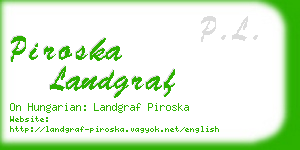 piroska landgraf business card